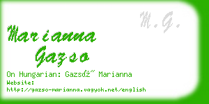 marianna gazso business card